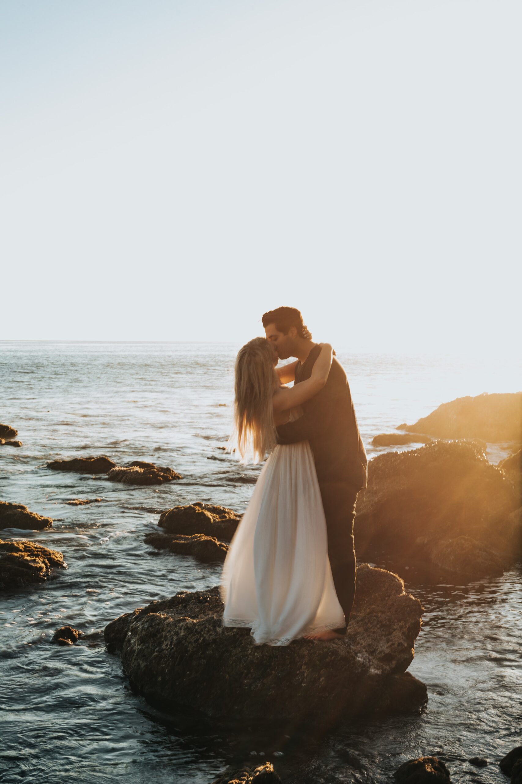 A man and a woman kissing